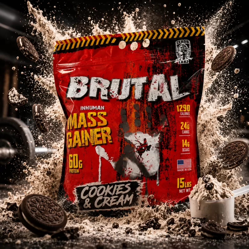 BRUTAL MASS GAINER COOKIES AND CREAM 15 LB