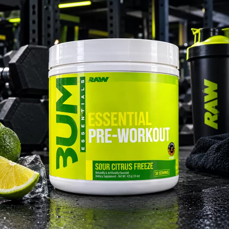 BUM ESSENTIAL PRE-WORKOUT SOUR CITRUS FREEZE 30 SERVIDAS
