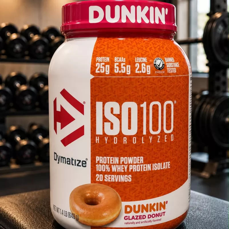 DYMATIZE ISO 100 HYDROLIZED DUNKIN DONUT 1.4 LB / 20 SERVIDAS