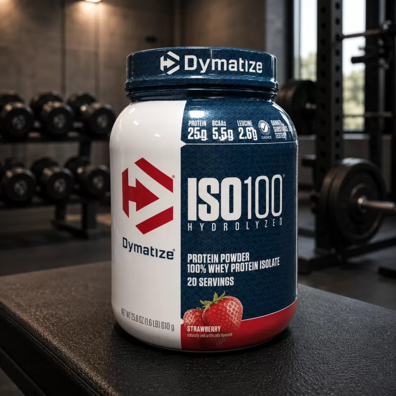 DYMATIZE ISO 100 HYDROLIZED STRAWBERRY 1.34LB / 20 SERVIDAS