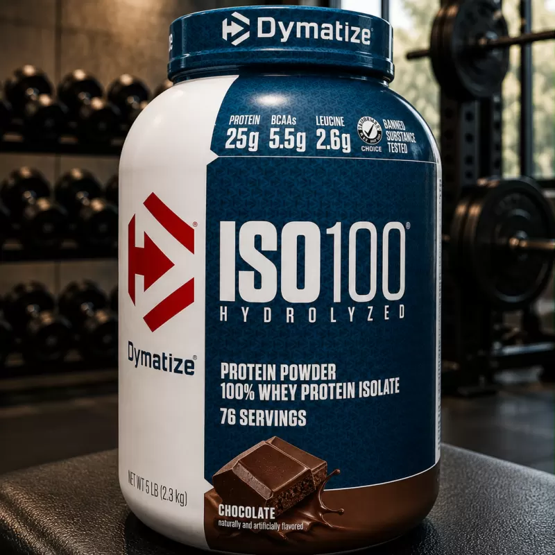 DYMATIZE ISO 100 HYDROLYZED CHOCOLATE 5LB/ 71 SERVIDAS