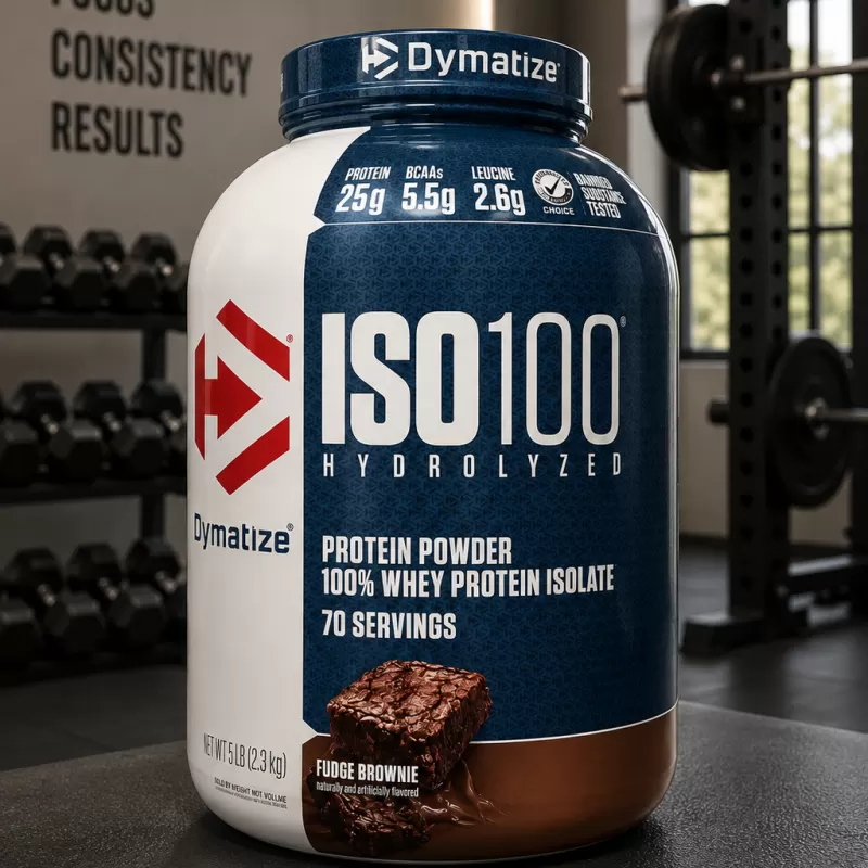 DYMATIZE ISO 100 HYDROLYZED FUDGE BROWNIE 5LB / 70 SERVIDAS