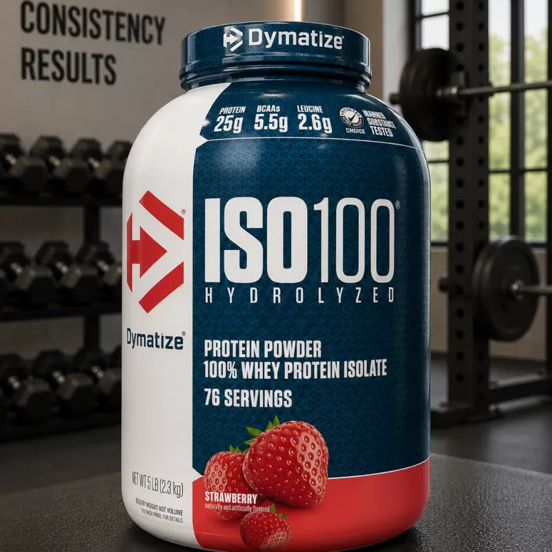DYMATIZE ISO 100 HYDROLYZED STRAWBERRY 5LB / 76 SERVIDAS