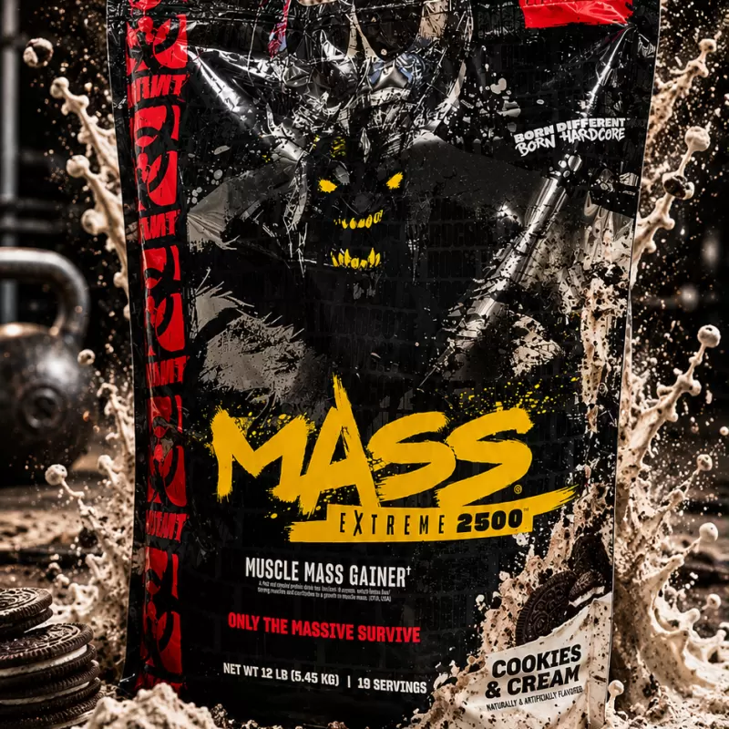 MUTANT MASS EXTREME 2500 COOKIES & CREAM FLAVOR 12 LB (5.45 KG)