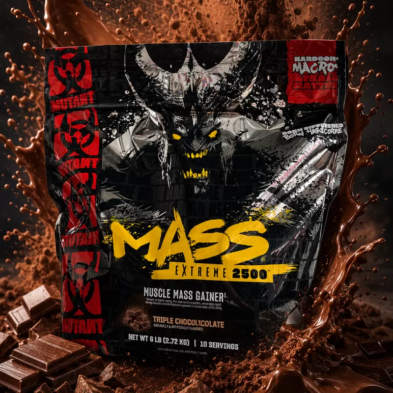 MUTANT MASS EXTREME 2500 TRIPLE CHOCOLATE FLAVOR 6 LB (2.72 KG)