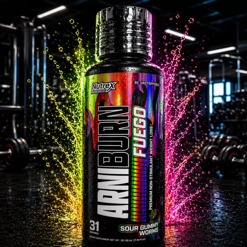 NUTREX CARNIBURN SOUR GUMMY WORMS 31 SERVIDAS