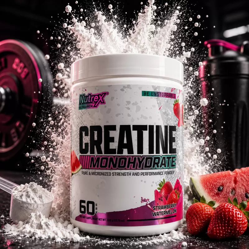 NUTREX CREATINA MONOHIDRATADA STRAWBERRY WATERMELON 300G 60 SERVIDAS