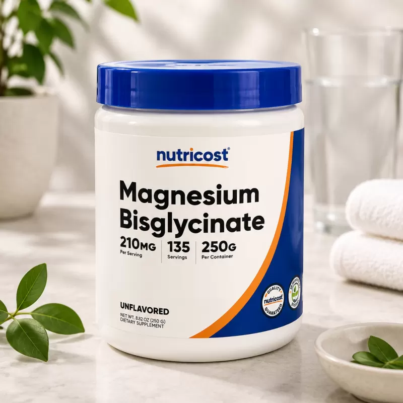 NUTRICOST MAGNESIUM BISGLYCINATE SIN SABOR 135 SERVIDAS