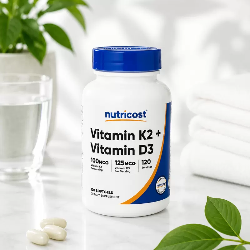 NUTRICOST VITAMIN K2 + D3 VITAMIN 120 TABLETS