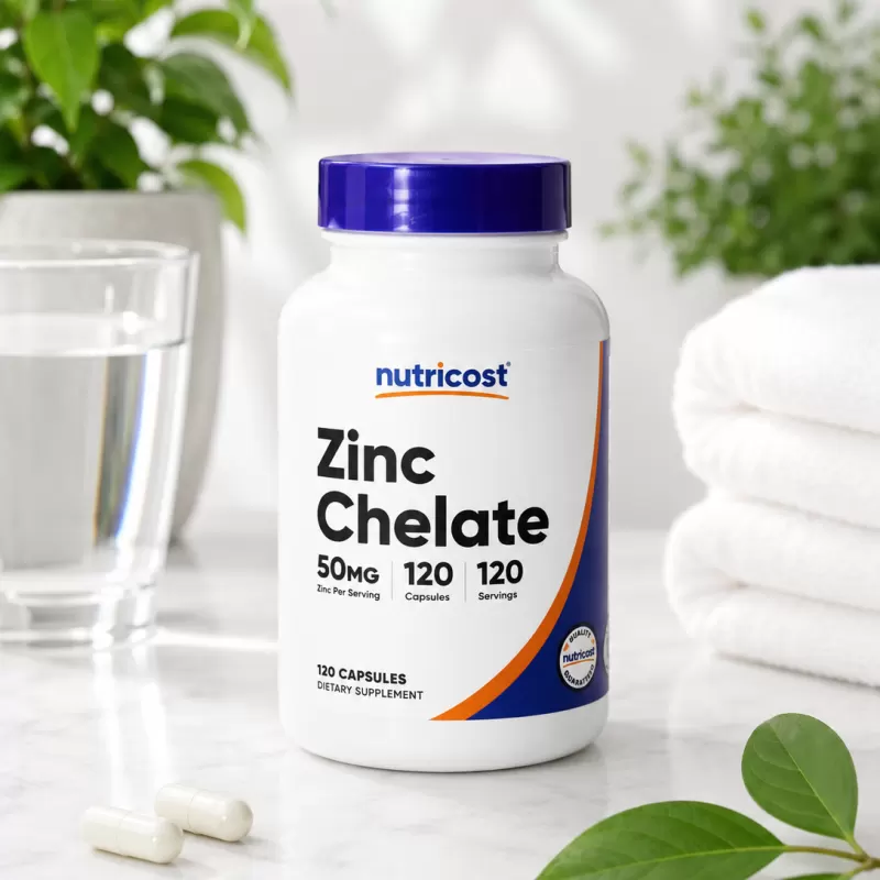 NUTRICOST ZINC CHELATE 120 TABLETS