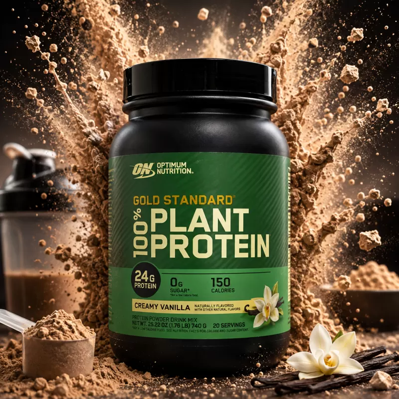 OPTIMUM NUTRITION 100 PLANT PROTEIN CREAMY VAINILLA 20 SERVIDAS