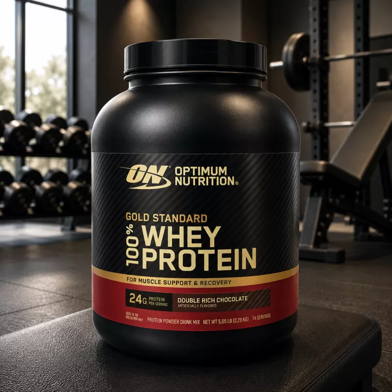 OPTIMUM NUTRITION GOLD STANDARD 100 WHEY DOUBLE RICH CHOCOLATE 5.05 LB/74 SERVIDAS
