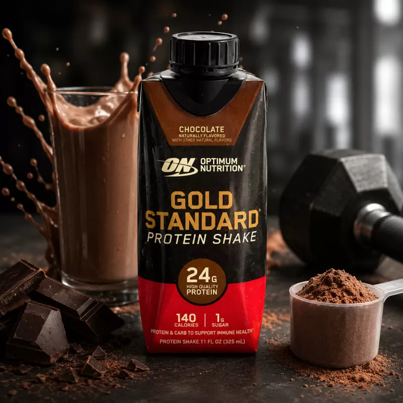 OPTIMUM NUTRITION GOLD STANDARD PROTEIN SHAKE CHOCOLATE 325 ML