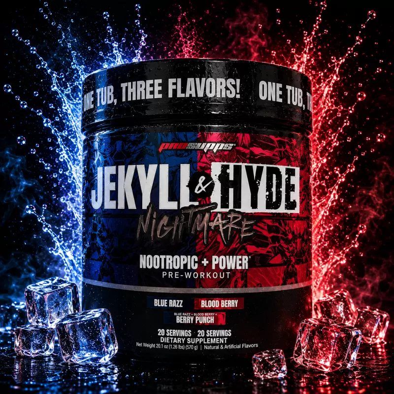 PROSUPPS JEKYLLL & HYDE NIGHTMARE BLUE RAZZ + BLOOD BERRY 40 SERVIDAS