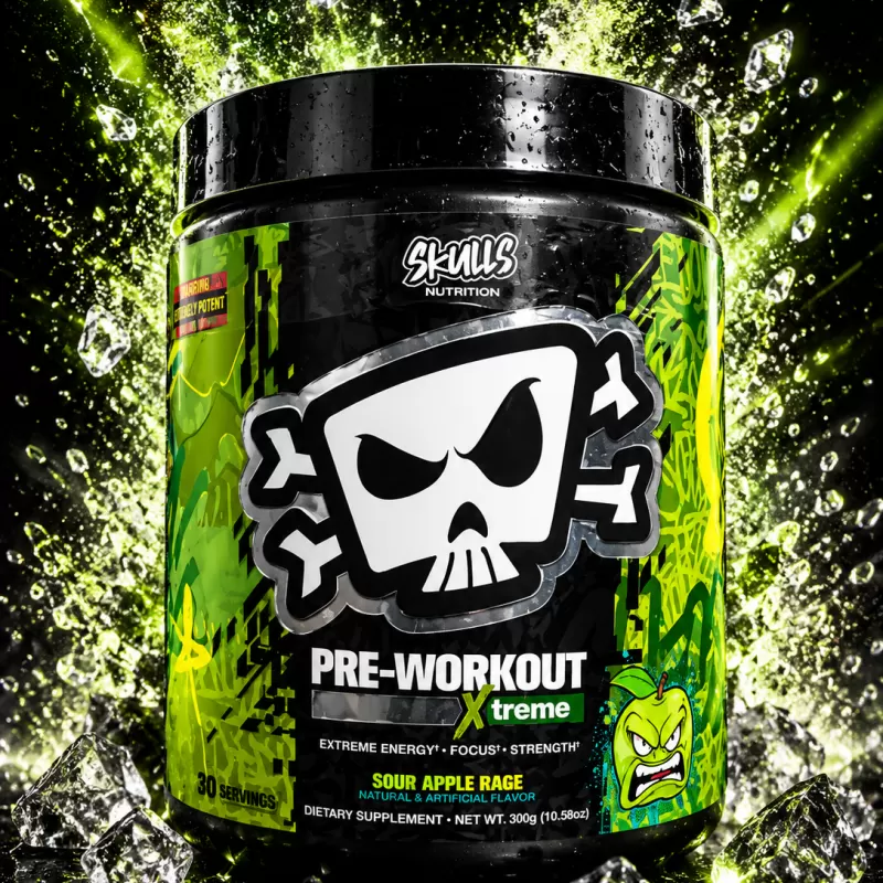 SKULLS SOUR APPLE RAGE 30 SERVIDAS